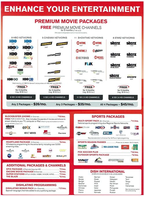 dish network packages new